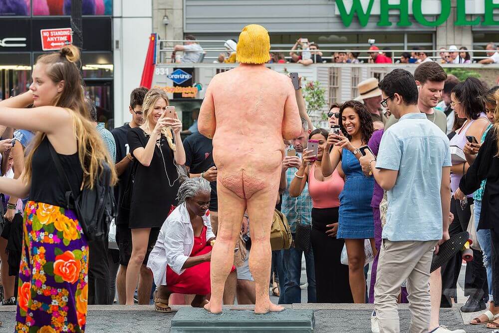 Who Stole This Naked Donald Trump Statue